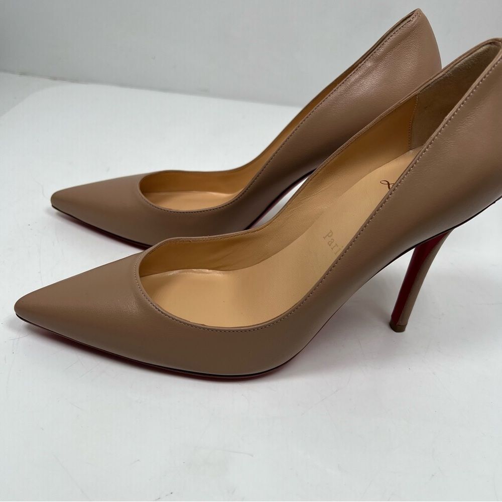 Christian Louboutin Apostrophy Pump 100 Nude 38 - Picture 5 of 10